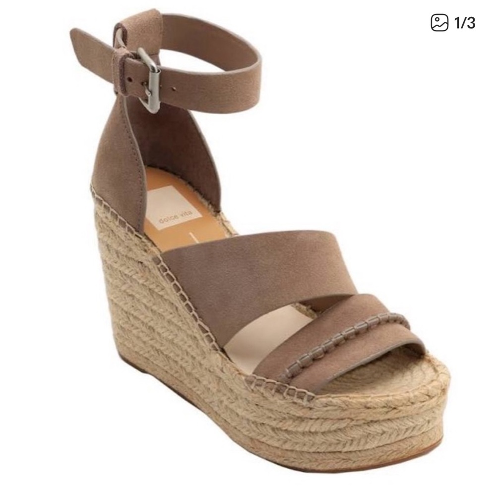 Dolce Vita Almond Suede Simi Wedges